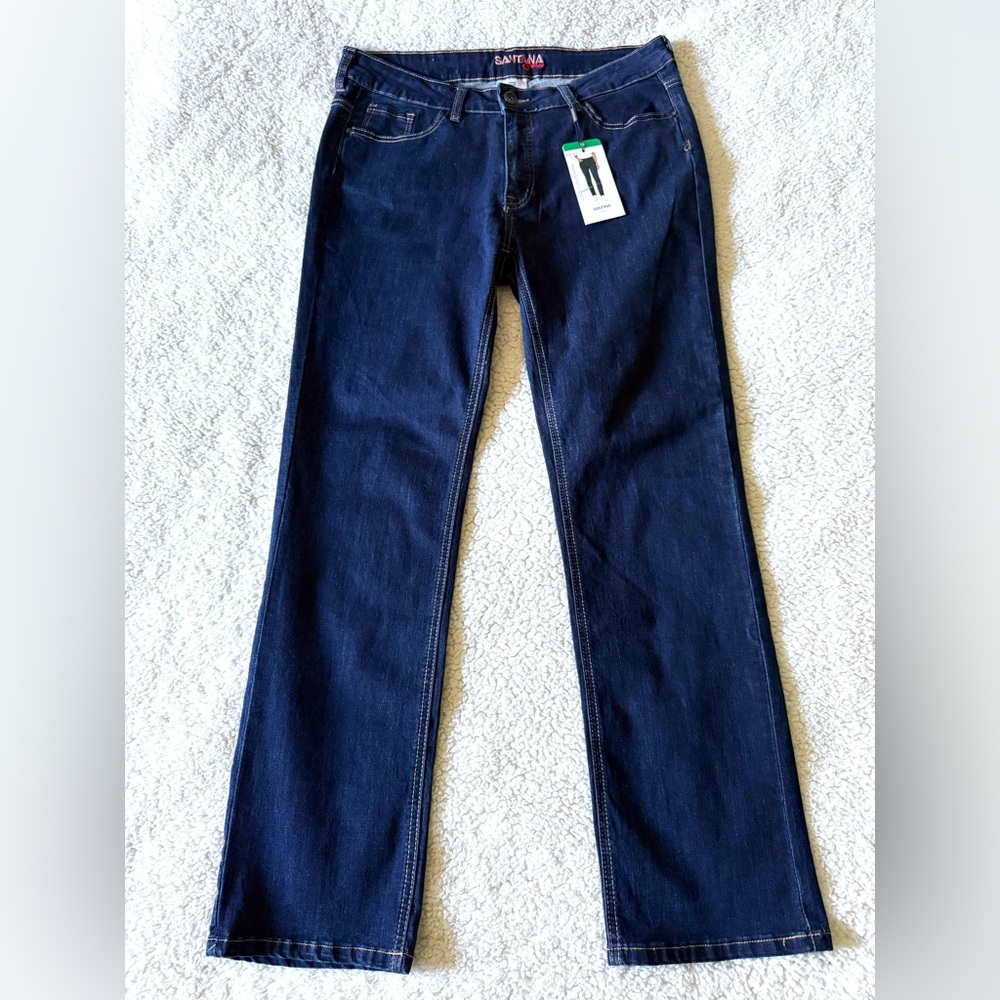 Santana Women’s Dark Blue Jeans with Tummy Control Size 12 New with Tags